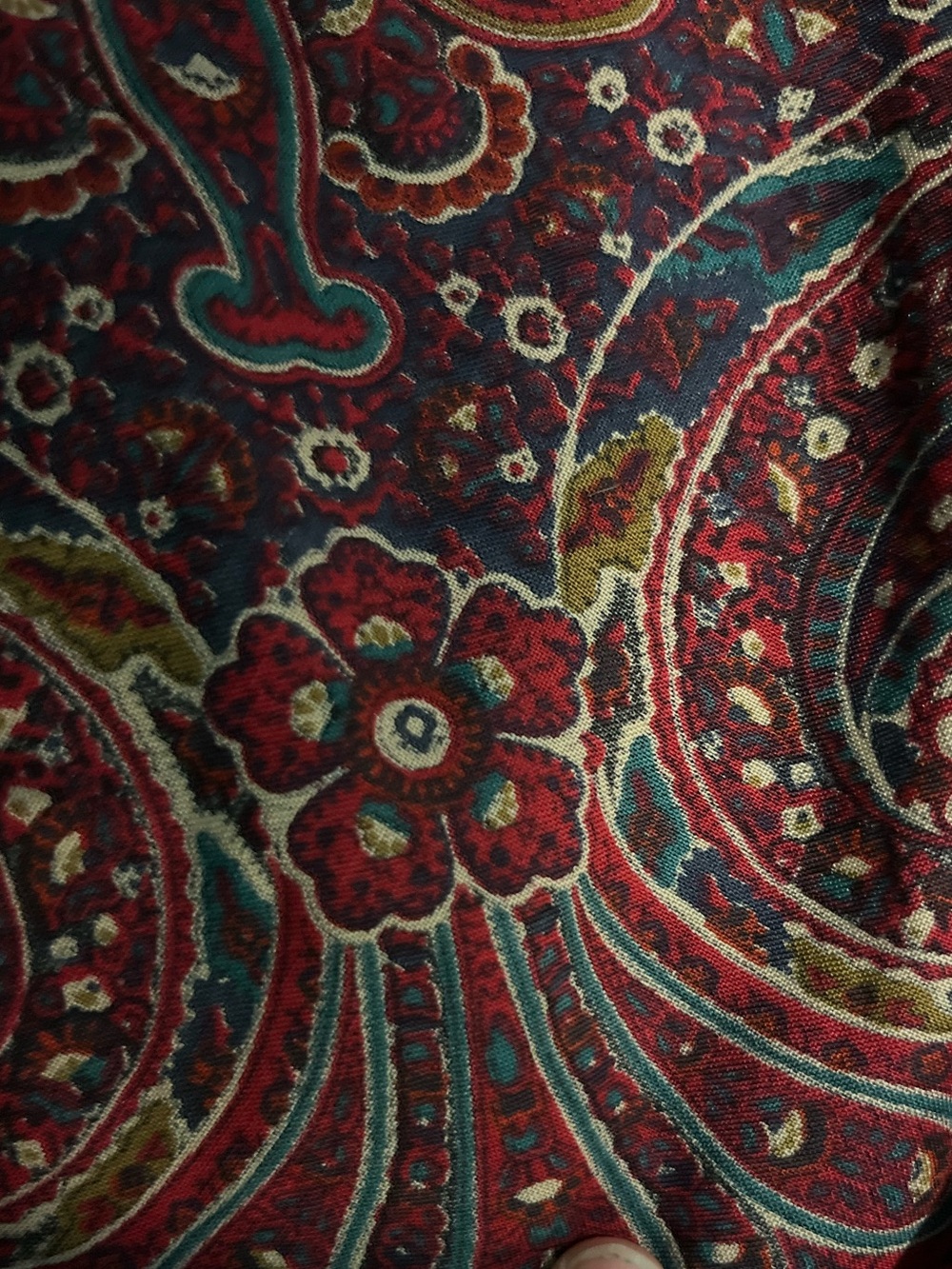 Liberty of London All Wool Paisley Scarf 51" Square